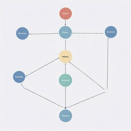 A minimalist, easy-to-understand graphical representation of a machine learning model structure. The design highlights the clear path from the labeled inputs to the outputs through a simplified neural network.