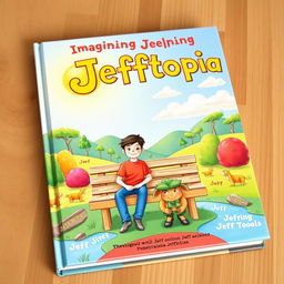 A whimsical book cover depicting the fanciful realm of Jefftopia