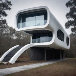 The most terrifying futuristic house, embodying horror elements with advanced technology