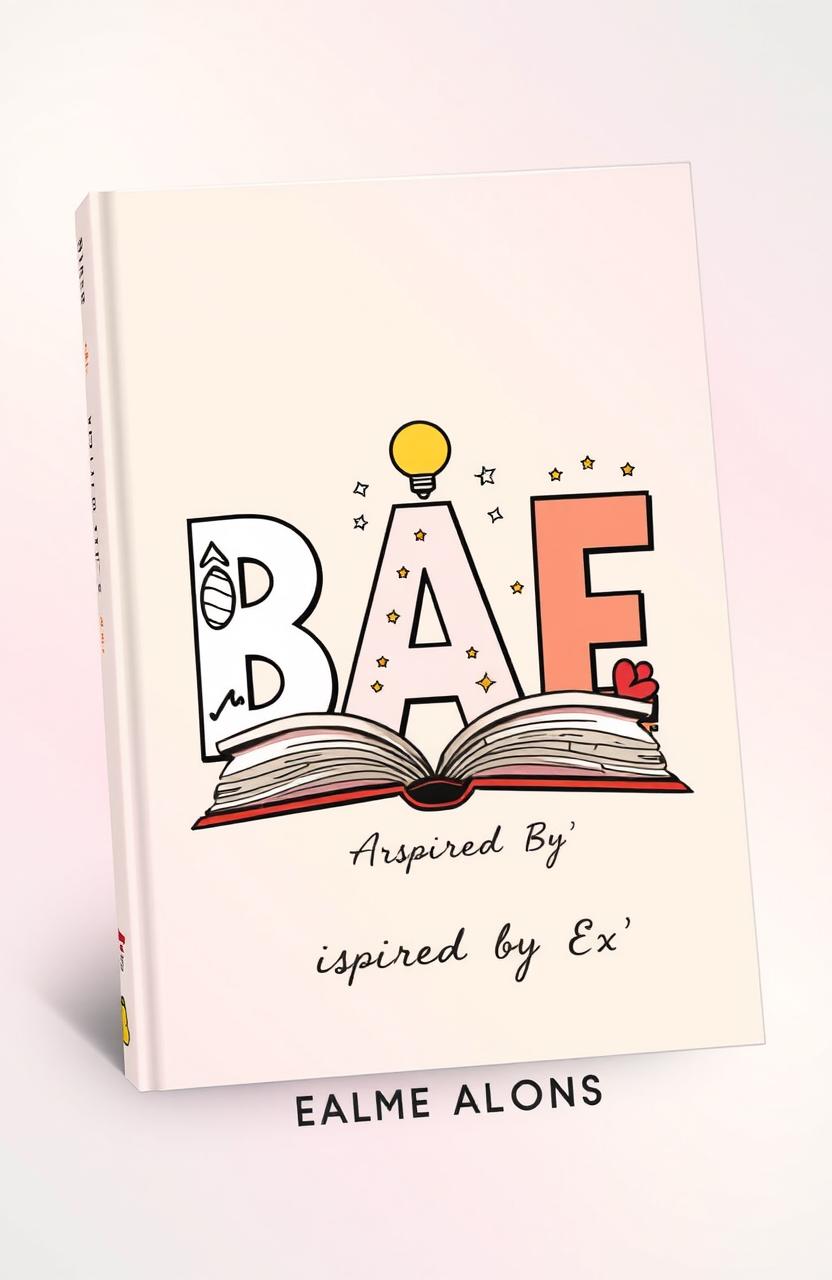 A creative book cover design for a title named 'BAE'