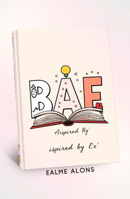 A creative book cover design for a title named 'BAE'