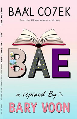 A creative book cover design for a title named 'BAE'