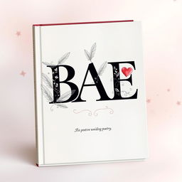 A visually striking book cover for a title named 'BAE'