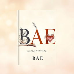 A visually striking book cover for a title named 'BAE'