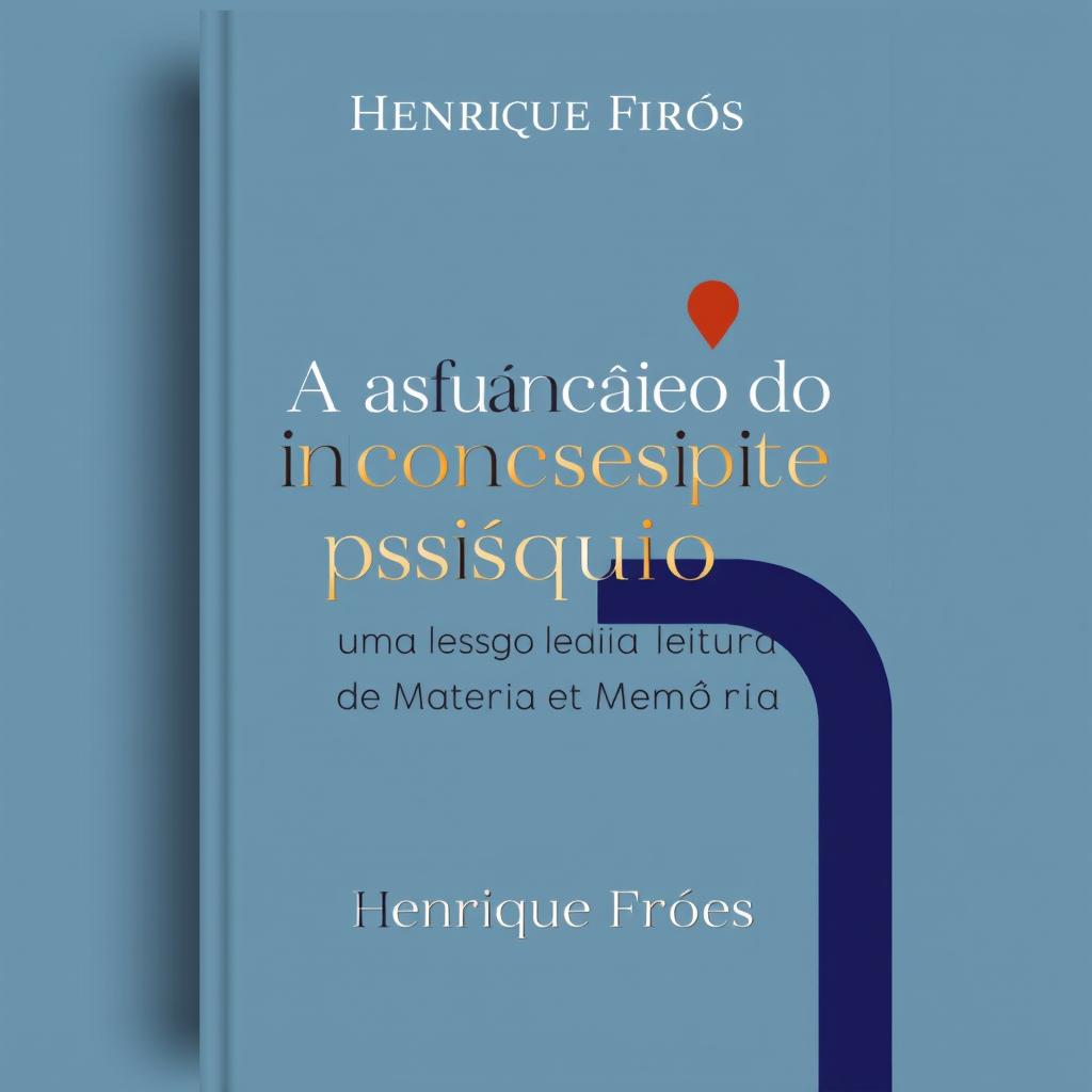 A cover design for a Philosophy book titled "A afirmação do inconsciente psíquico em Bergson: uma leitura de Matéria e Memória" by "Henrique Fróes"