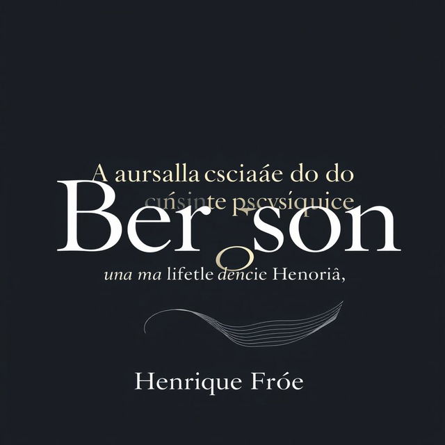 A cover design for a Philosophy book titled "A afirmação do inconsciente psíquico em Bergson: uma leitura de Matéria e Memória" by "Henrique Fróes"