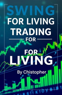 A professional and eye-catching book cover design for the title 'SWING TRADING FOR LIVING'