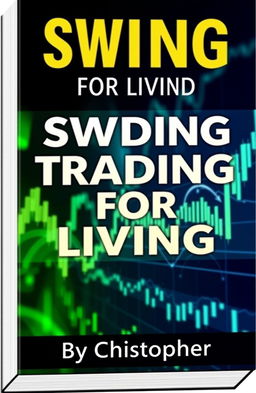 A professional and eye-catching book cover design for the title 'SWING TRADING FOR LIVING'