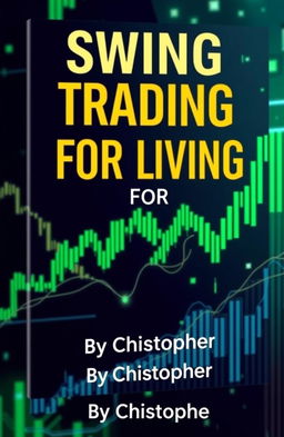 A professional and eye-catching book cover design for the title 'SWING TRADING FOR LIVING'