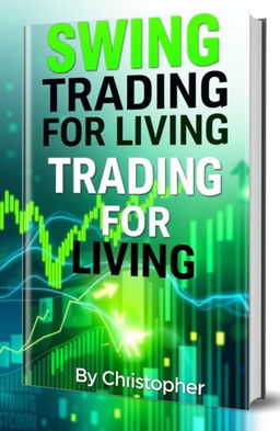 A professional and eye-catching book cover design for the title 'SWING TRADING FOR LIVING'