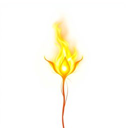 A powerful and uplifting image symbolizing the ignition of one's inner spark, featuring a brilliant golden flame at the center against a pristine white background