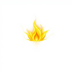 A powerful and uplifting image symbolizing the ignition of one's inner spark, featuring a brilliant golden flame at the center against a pristine white background