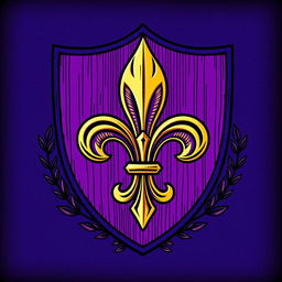 An emblem of a medieval European civilization featuring a large, ornate fleur-de-lis at the center of a shield