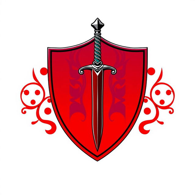 An emblem representing a medieval European civilization or kingdom, featuring a classic shield shape