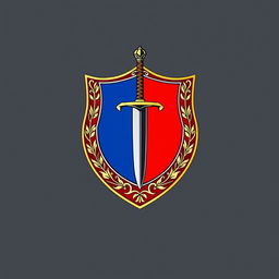 A beautifully designed emblem representing a medieval European civilization or kingdom