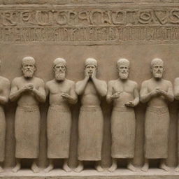 Babylonian society ignoring the preaching, covering their ears