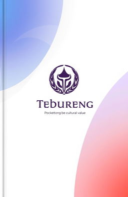 A minimalist and modern book cover design for a pocket book showcasing the cultural values of Tebuireng Islamic boarding school