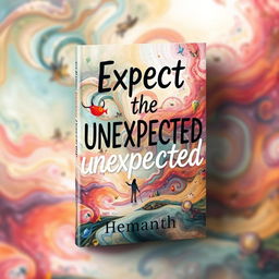 A visually striking book cover for 'Expect the Unexpected' by Hemanth