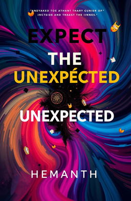 A book cover for 'Expect the Unexpected' by Hemanth