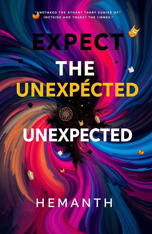 A book cover for 'Expect the Unexpected' by Hemanth