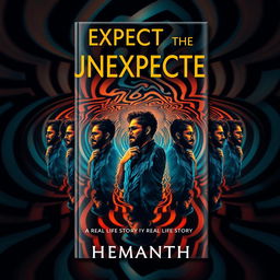 A captivating book cover for the real-life story titled 'Expect the Unexpected' by Hemanth