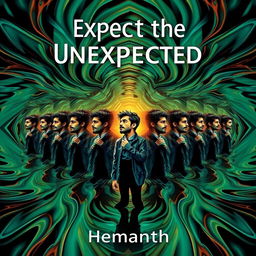 A captivating book cover for the real-life story titled 'Expect the Unexpected' by Hemanth