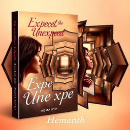 A romantic and thought-provoking book cover for the love story titled 'Expect the Unexpected' by Hemanth