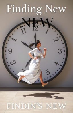 A vibrant scene depicting a running lady dressed in a traditional Filipino dress called 'Baro't Saya', strikingly white in color