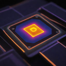 A detailed graphical image featuring thermal sensors, focusing on their unique structure and design, with glowing colors indicating temperature sensing capabilities.