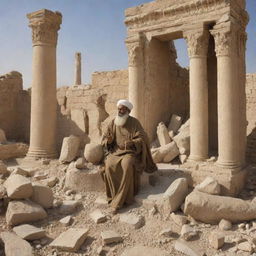 Prophet Ibrahim destroying the statues into ruins