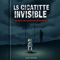 A somber and thought-provoking book cover for 'Les Cicatrices Invisibles: Quand les Parents Blessent'