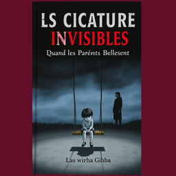 A somber and thought-provoking book cover for 'Les Cicatrices Invisibles: Quand les Parents Blessent'