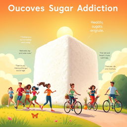 An inspiring illustration focused on overcoming sugar addiction