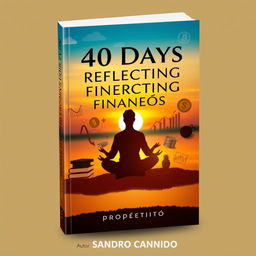 A book cover design for the theme '40 Days Reflecting on Finances and Purpose'