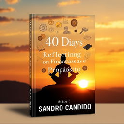 A book cover design for the theme '40 Days Reflecting on Finances and Purpose'