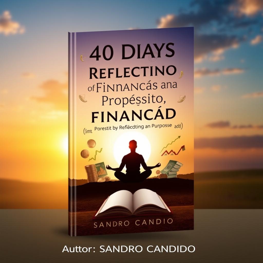 A book cover design for the theme '40 Days Reflecting on Finances and Purpose'