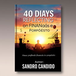 A book cover design for the theme '40 Days Reflecting on Finances and Purpose'