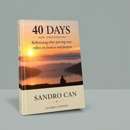 A captivating book cover design for the theme "40 Days Reflecting on Finances and Purpose"