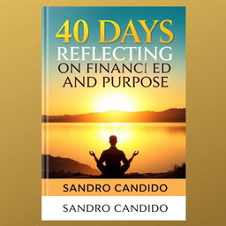 A captivating book cover design for the theme "40 Days Reflecting on Finances and Purpose"