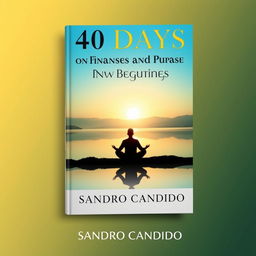 A captivating book cover design for the theme "40 Days Reflecting on Finances and Purpose"