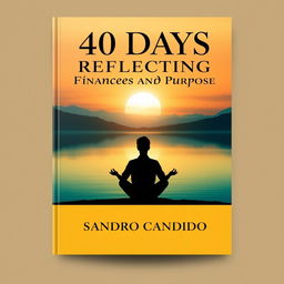 A captivating book cover design for the theme "40 Days Reflecting on Finances and Purpose"