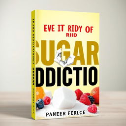 A motivational book cover design dedicated to getting rid of sugar addiction