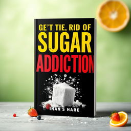 A motivational book cover design dedicated to getting rid of sugar addiction