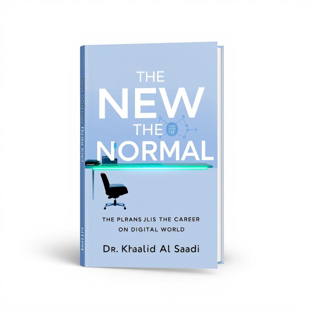 A sleek, minimalist book cover design for a non-fiction book titled "The New Normal: Reshaping Your Career in a Digital World