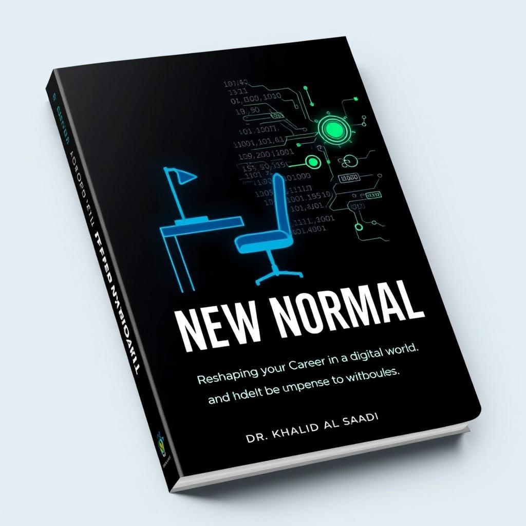 A sleek, minimalist book cover design for a non-fiction book titled "The New Normal: Reshaping Your Career in a Digital World