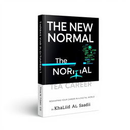 A sleek, minimalist book cover design for a non-fiction book titled "The New Normal: Reshaping Your Career in a Digital World