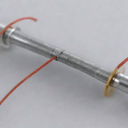 A high-resolution graphical image showcasing thermocouples in detail, highlighting their metallic structure and bimetallic junction which is responsible for temperature measurement.