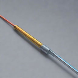 A high-resolution graphical image showcasing thermocouples in detail, highlighting their metallic structure and bimetallic junction which is responsible for temperature measurement.