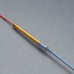 A high-resolution graphical image showcasing thermocouples in detail, highlighting their metallic structure and bimetallic junction which is responsible for temperature measurement.