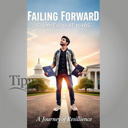 A motivational book cover titled 'Failing Forward: Fourth Fail to IIT to IAS'